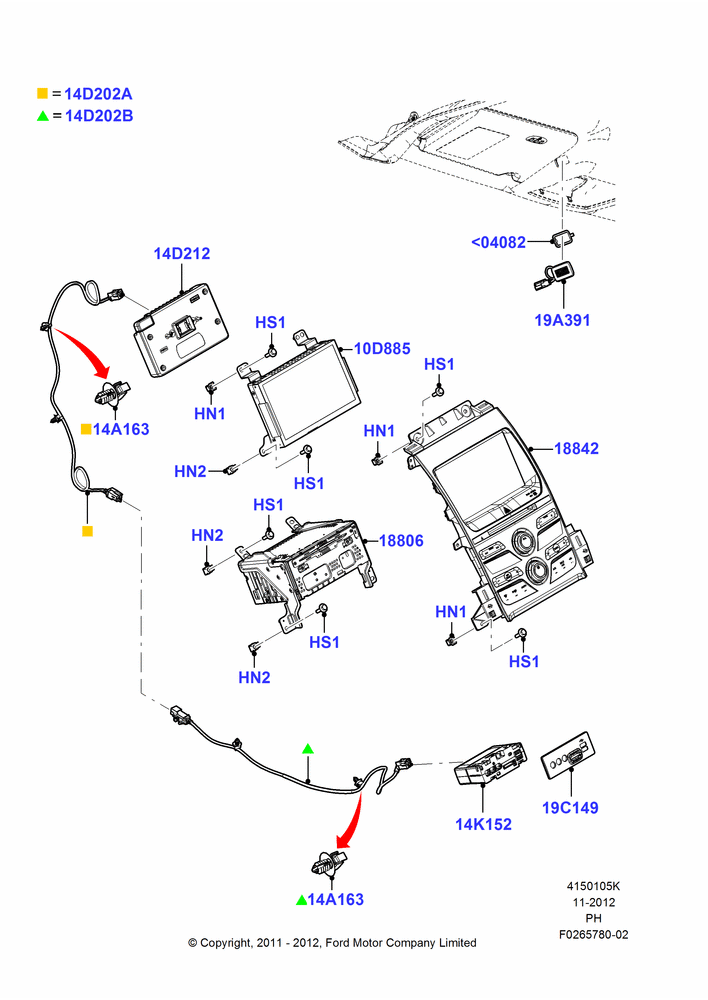 Схема Аудиооборудование (заводское), Human Machine Interface 3; 06.02.2012–01.03.2019