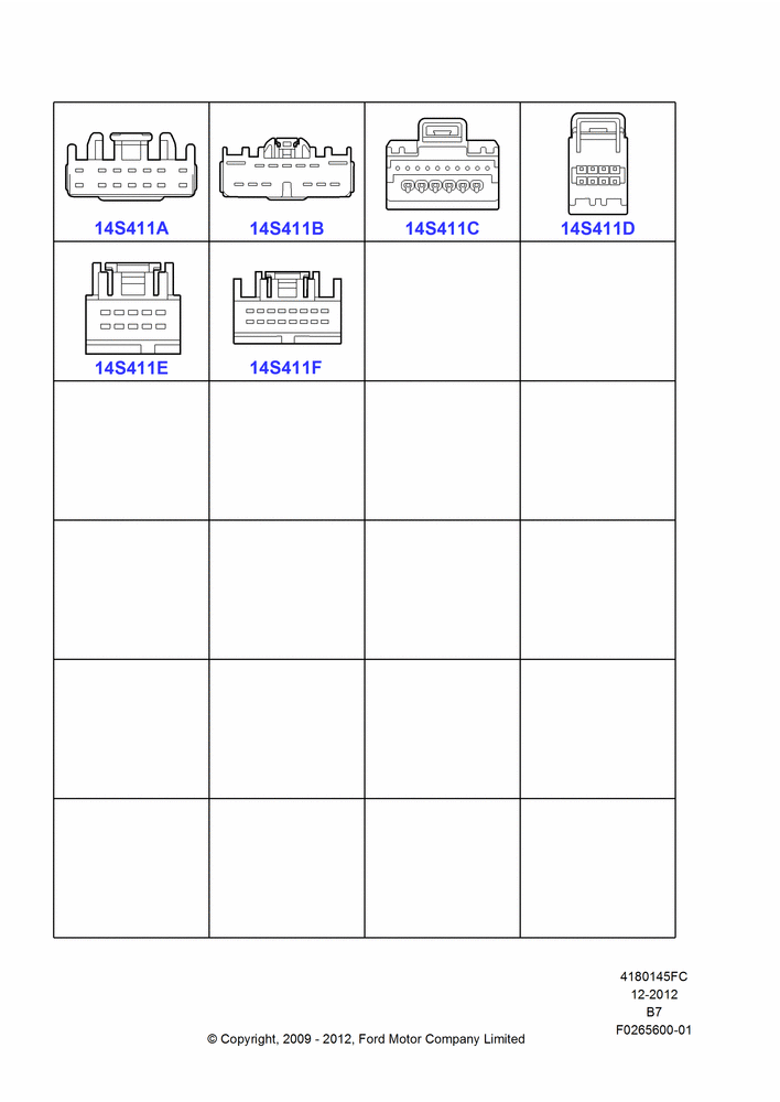 Схема Ремонтные жгуты проводки, Page B, Modules And Controllers; 29.06.2009–11.08.2014