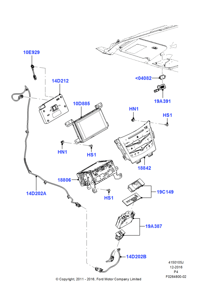 Схема Аудиооборудование (заводское), High Performance Audio System, SEL, Low Version; 29.02.2012