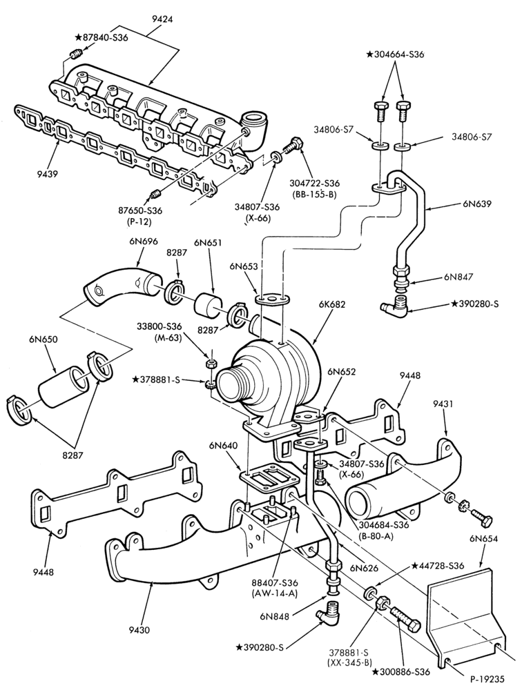 Схема 6 CYL. 6.6L (401 C.I.D.) AND 7.8L (474 C.I.D.) DIESEL-parts