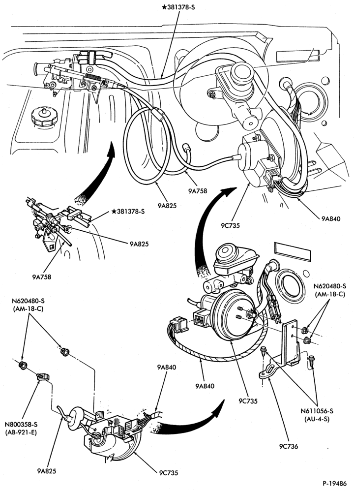 Схема 4 CYL. 140 (2.3L) - GAS - E.F.I.-A-engine compartment