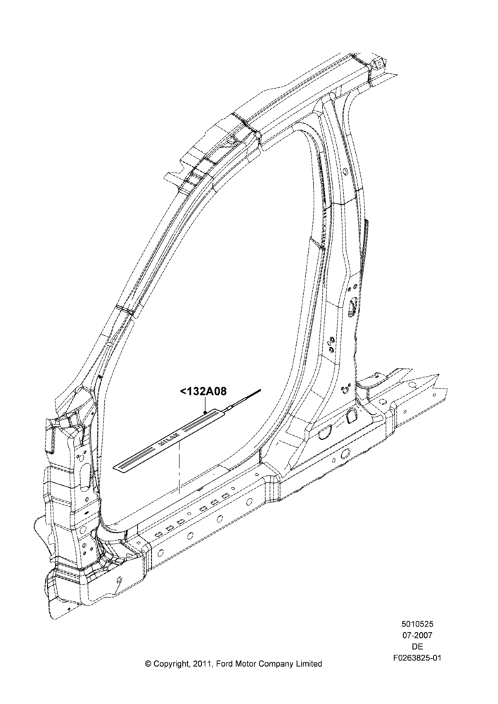 Схема Боковая отделка, Mercury Division Derivative, Accessory; 16.07.2007–01.01.2011