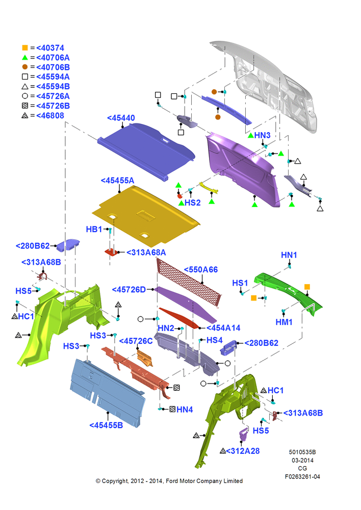 Схема Load Compartment Trim, Plug-In Gas/Electric Hybrid, (+) "NA Market "; 01.10.2012–26.04.2018