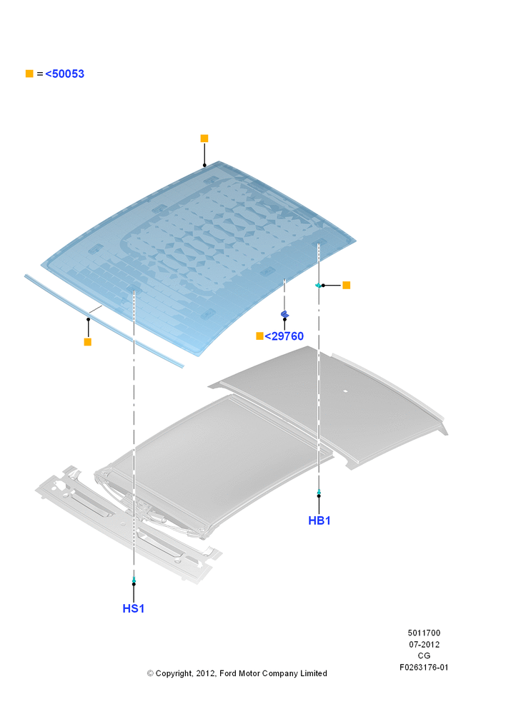 Схема Panoramic Glass Roof; 23.07.2012–26.04.2018