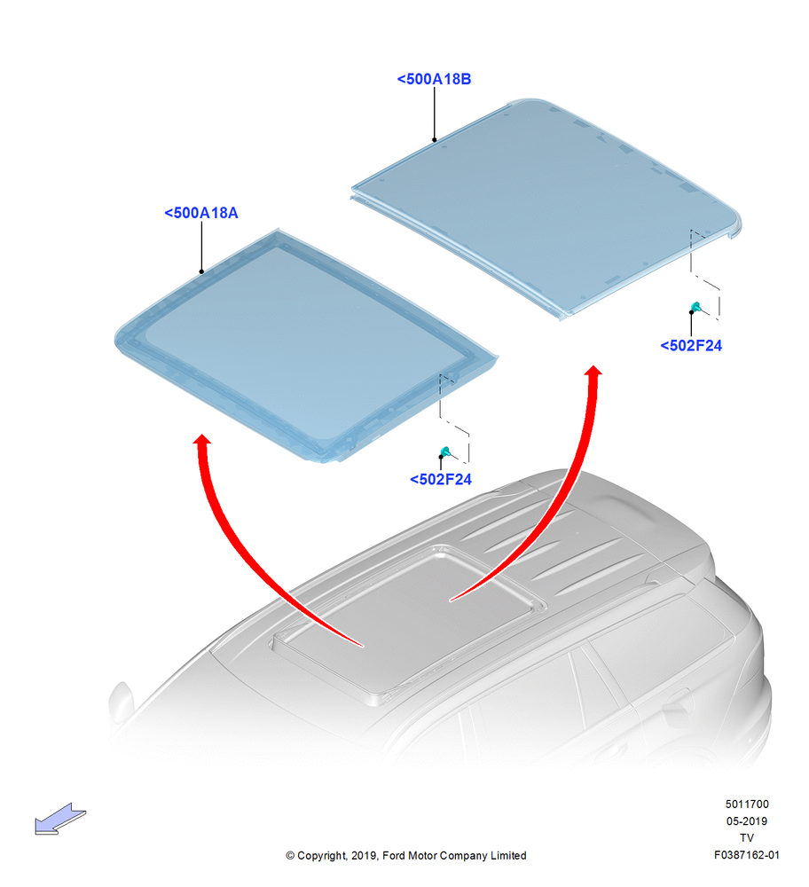 Схема Panoramic Glass Roof; 06.05.2019