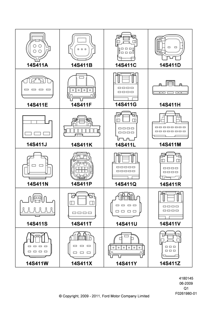 Схема Ремонтные жгуты проводки, Page A, Switches; 01.06.2009–24.12.2014