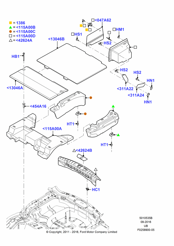Схема Load Compartment Trim, Police Version; 09.01.2012–04.05.2015