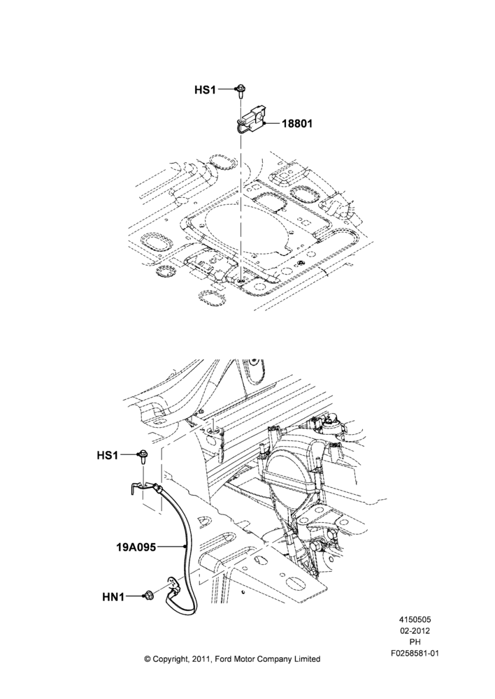 Схема Помехоподавление, 2.0L EcoBoost (240PS); 06.02.2012–01.03.2019