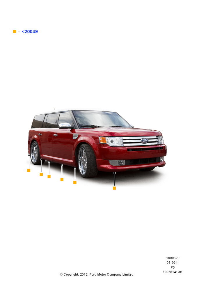 Схема Декор кузова — перед, Less Trailer Towing Hitch, Set Of 11 Pieces; 13.06.2011