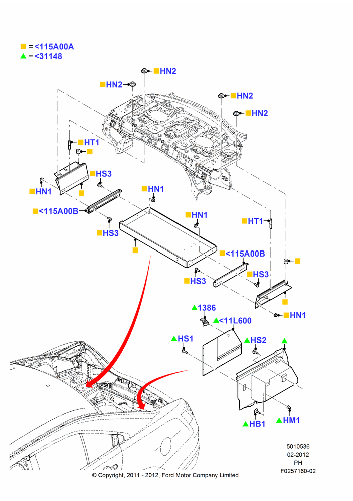 Схема Load Space Liners; 06.02.2012–01.03.2019