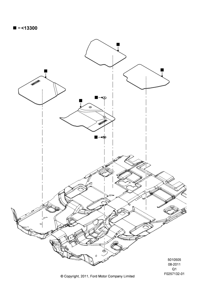 Схема Отделка пола, Ford Series, Accessory; 08.08.2011–24.12.2014