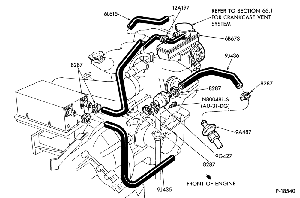Схема 4 CYL. 1.6L (98 C.I.D.)-valve - Pulse air - E.F.I. - w/TC