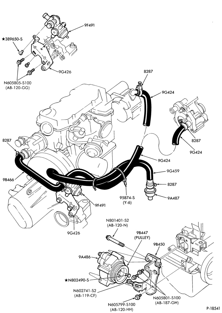 Схема 4 CYL. 1.9L (116 C.I.D.)-valve - exc. TC - Page B