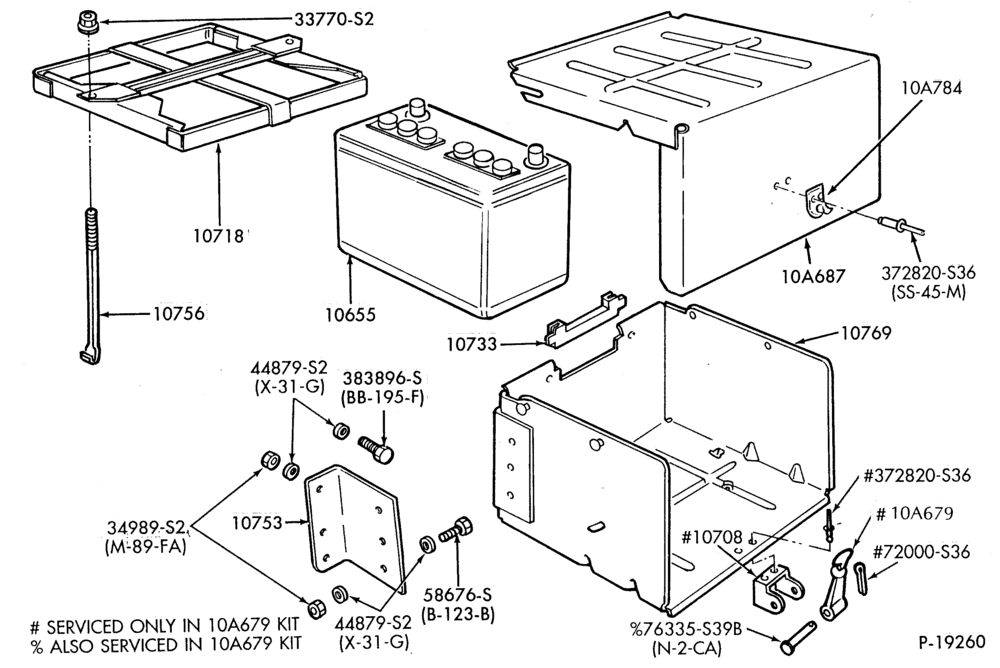Схема BATTERY CARRIERS-CF-CFT600/800-6 cyl. 401 (6.6L) and 474 (7.8L) Diesel (2-12 volt batteries)