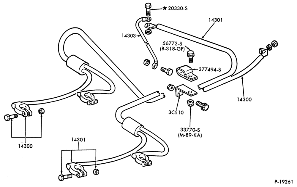 Схема BATTERY CABLES-CF-CFT600/800-6 cyl. 401 (6.6L) and 474 (7.8L) Diesel