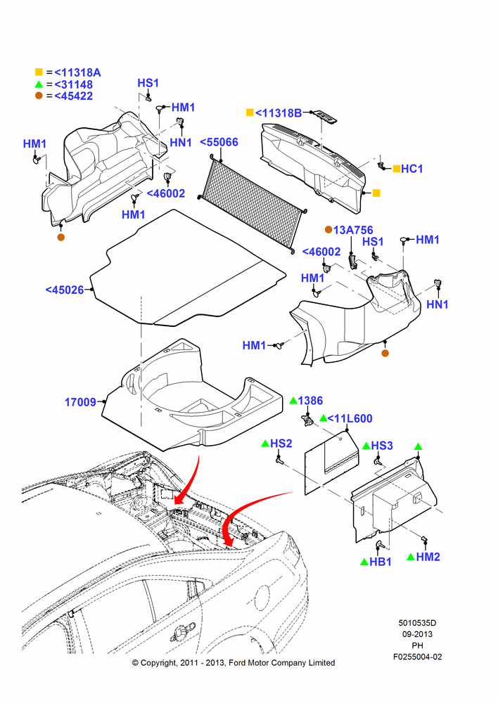 Схема Load Compartment Trim, Police Version; 06.02.2012–01.03.2019