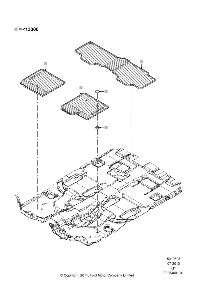 Схема Отделка пола, Ford Series, Accessory; 12.07.2010–08.08.2011