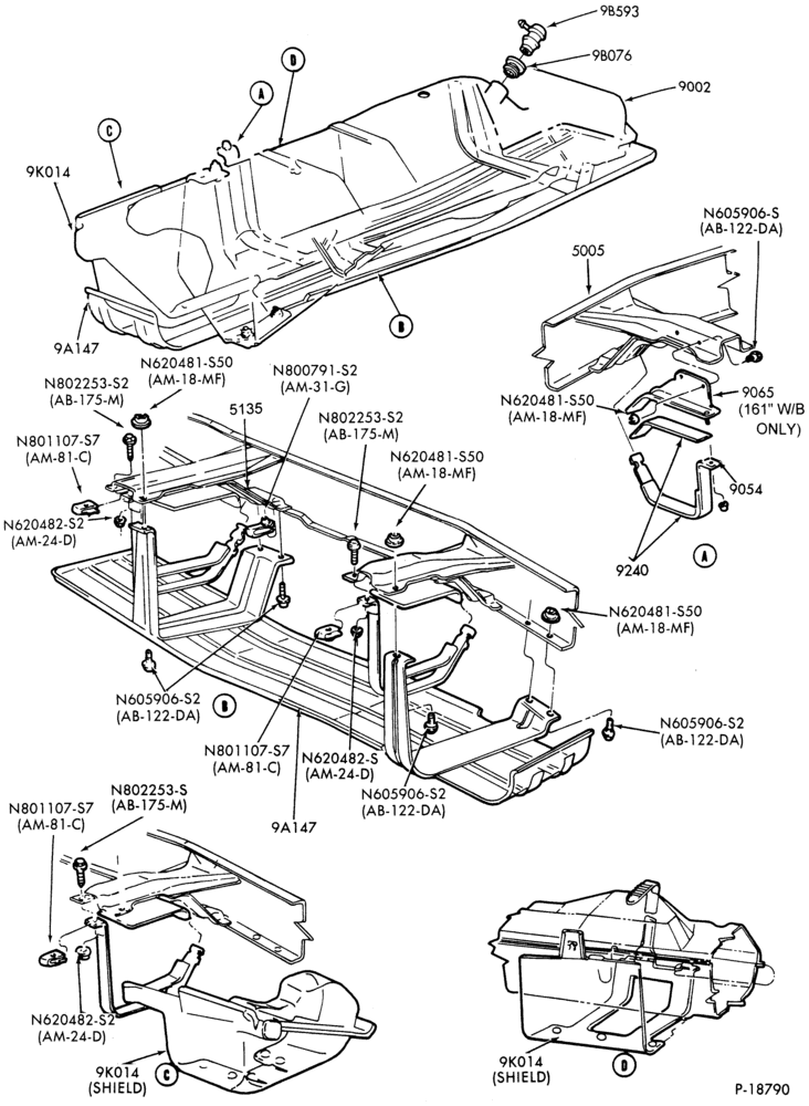 Схема 8 CYL. 5.8L (351 C.I.D.)-W-GAS-F150/350-E.F.I. -midship-133", 136", 155" & 160" W/B