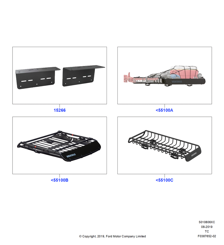 Схема Крепления багажника (аксессуар), Cargo Basket, Cargo Box, Yakima Roof Rack Products; 19.08.2019