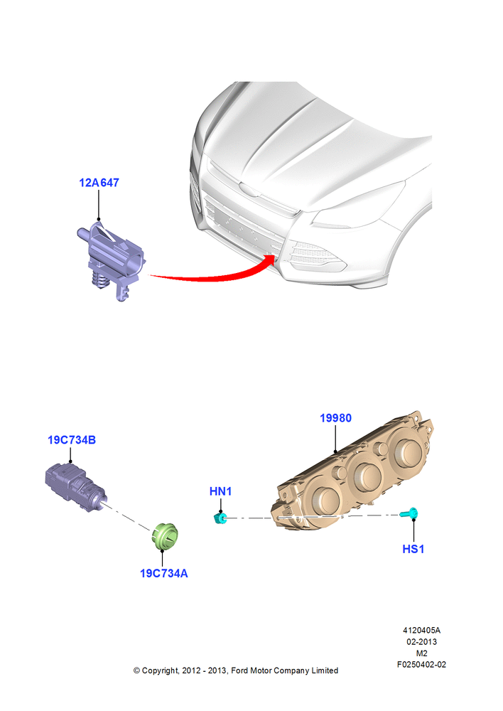 Схема Управление климатом, Manual Electric Air Conditioning; 09.04.2012–13.08.2019