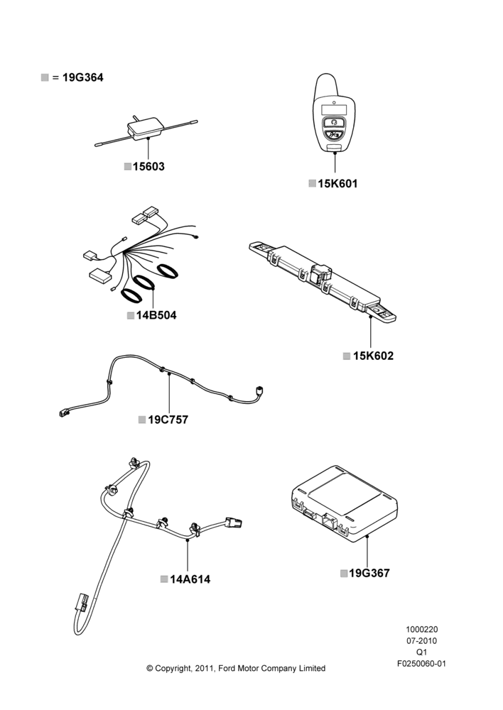 Схема Комплект дистанционного запуска, With Security, Bi-Directional Remote Start; 12.07.2010–08.08.2011