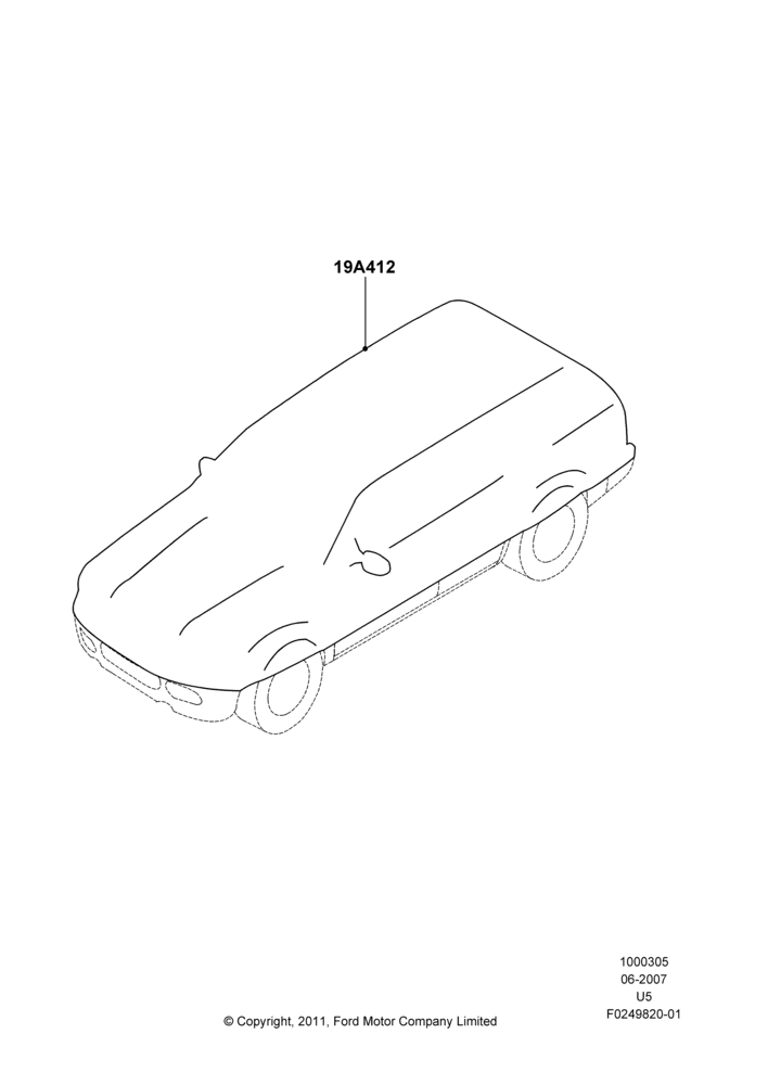 Схема Средства ухода, Vehicle Cover; 25.06.2007–16.12.2010