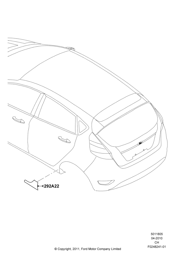 Схема Декоративные наклейки, 5 Door Sedan; 26.04.2010–27.04.2013