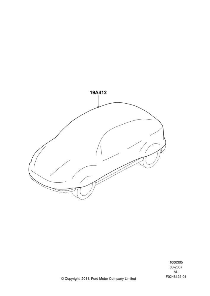 Схема Средства ухода, Vehicle Cover; 27.08.2007–29.11.2010