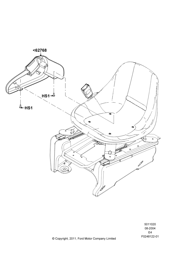Схема Подушки и обогрев передних сидений, Less Front Seats, With Driver 2 Way Mnl.Seat Adjuster; 02.08.2004