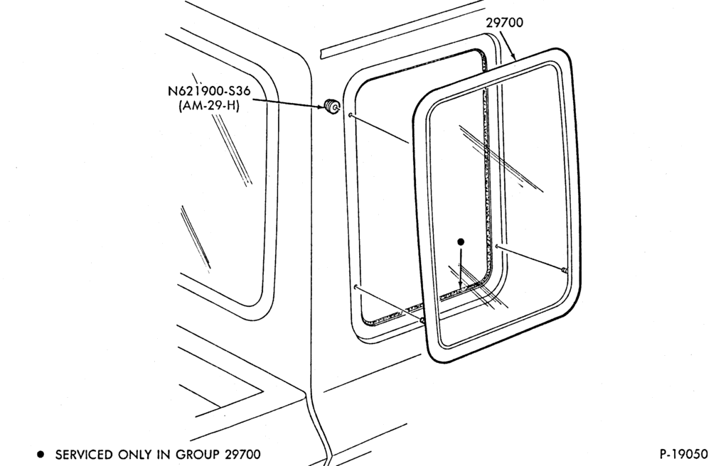 Схема BODY SIDES AND QUARTER-Quarter window - stationary - SuperCab - 2-door-R