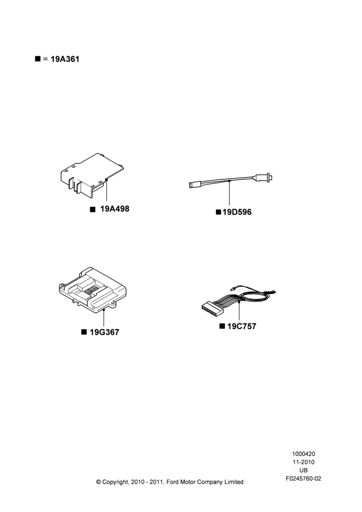 Схема Противоугонные устройства (аксессуар), Security Kit, Accessory; 04.10.2010–04.09.2012