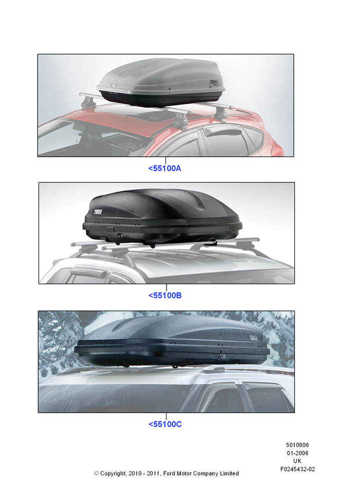 Схема Крепления багажника (аксессуар), Cargo Box; 30.01.2006–29.10.2010