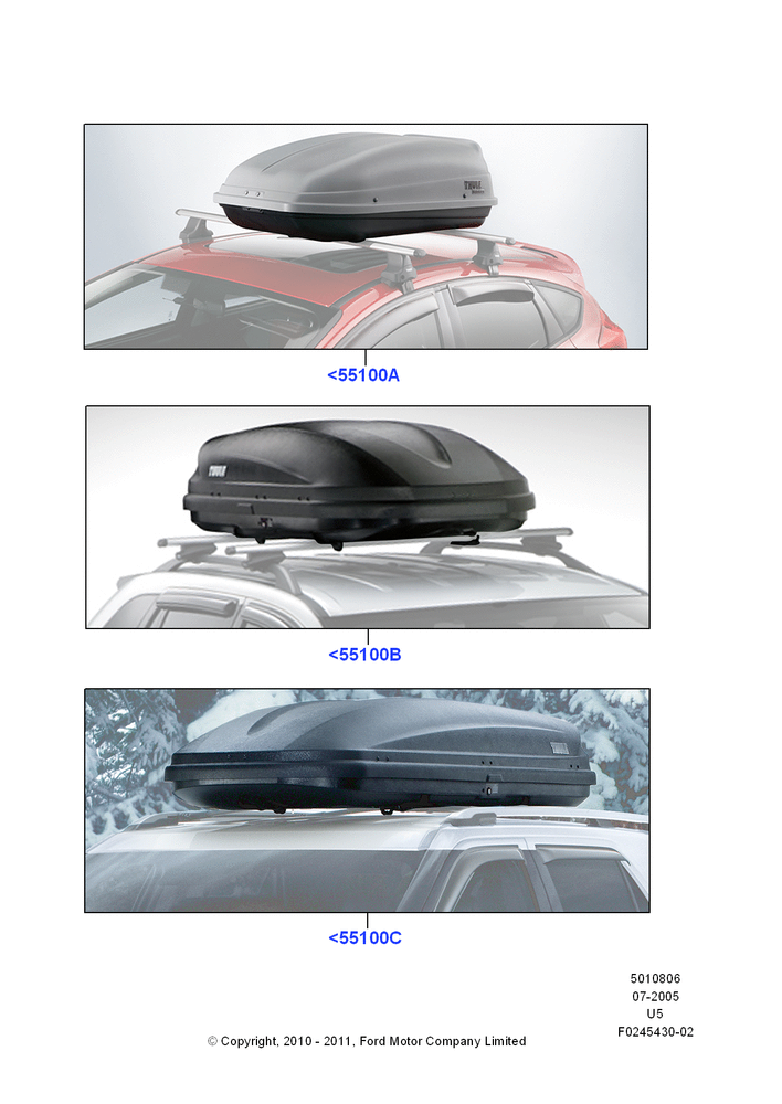 Схема Крепления багажника (аксессуар), Cargo Box; 19.07.2005–16.12.2010