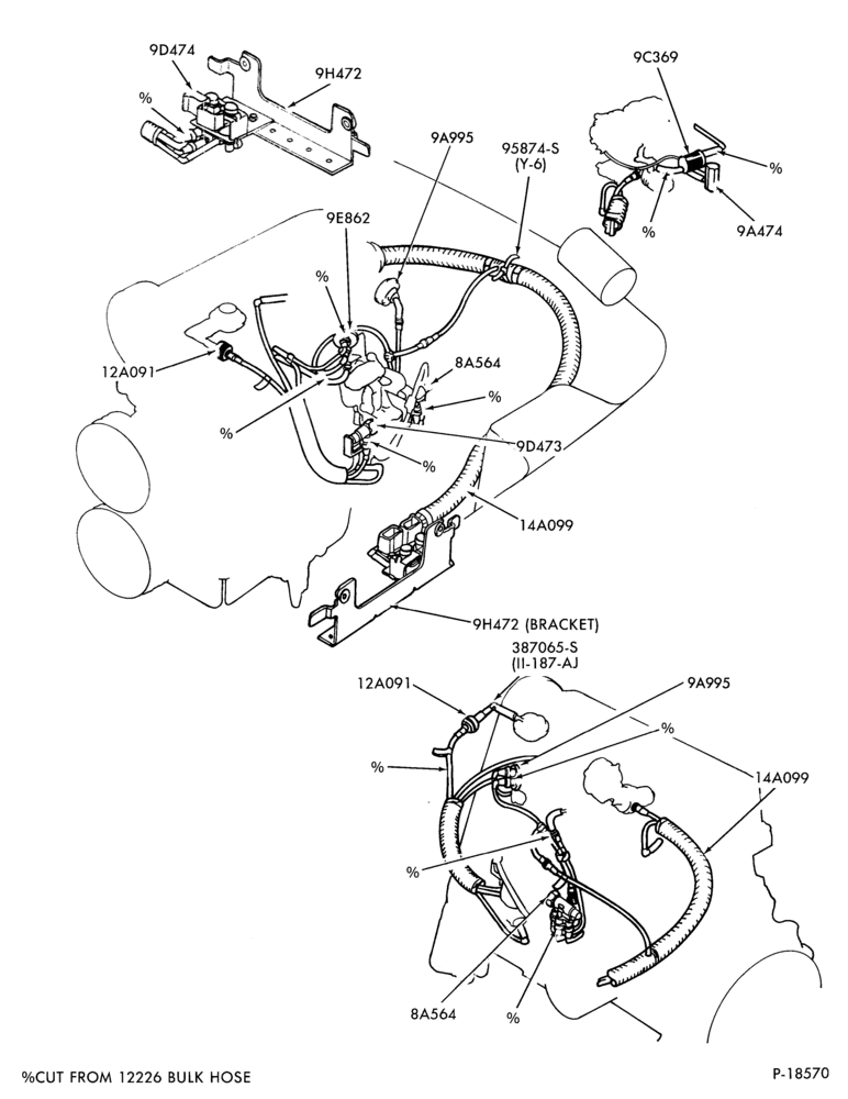 Схема 4 CYL. 2.3L (140 C.I.D.)-recirculation (E.G.R.) - w/o E.F.I. & TC- Canada