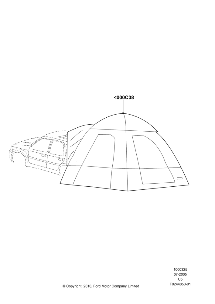 Схема Декор кузова — зад, Accessory, Bed Tent; 19.07.2005–16.12.2010