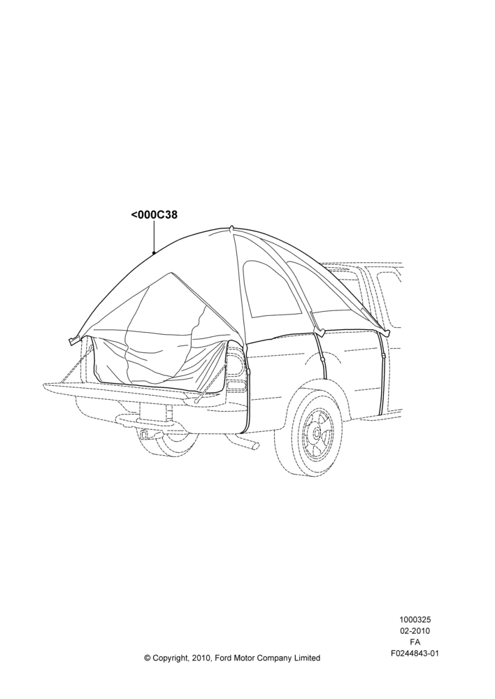 Схема Декор кузова — зад, Accessory, Bed Tent; 22.02.2010–05.07.2016