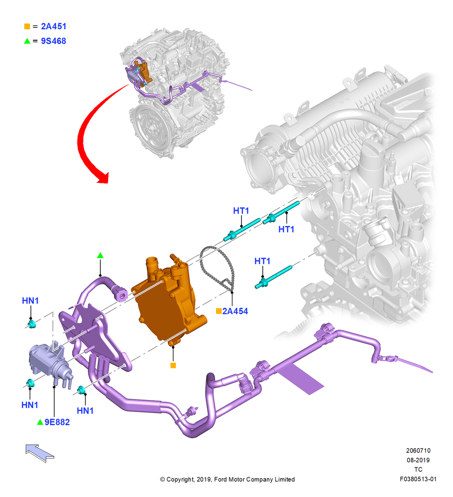 Схема Вакуумный насос, 1.5L Dragon (175/180PS); 19.08.2019