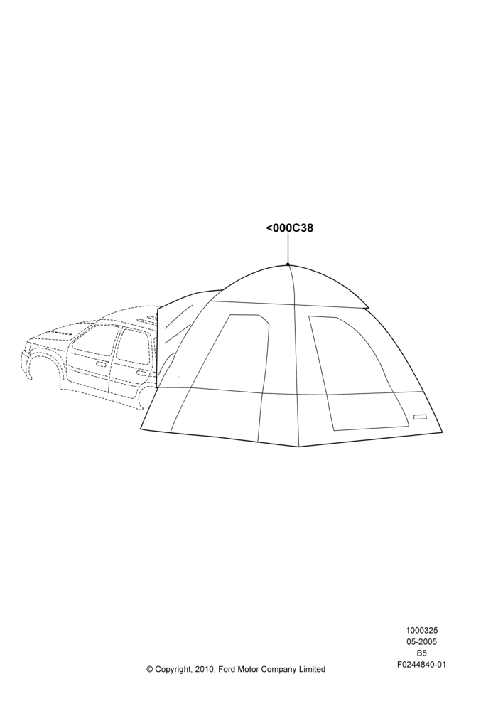 Схема Декор кузова — зад, Accessory, Bed Tent; 02.05.2005–30.06.2017