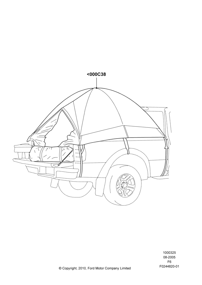 Схема Декор кузова — зад, Accessory, Bed Tent; 08.08.2005–23.12.2014