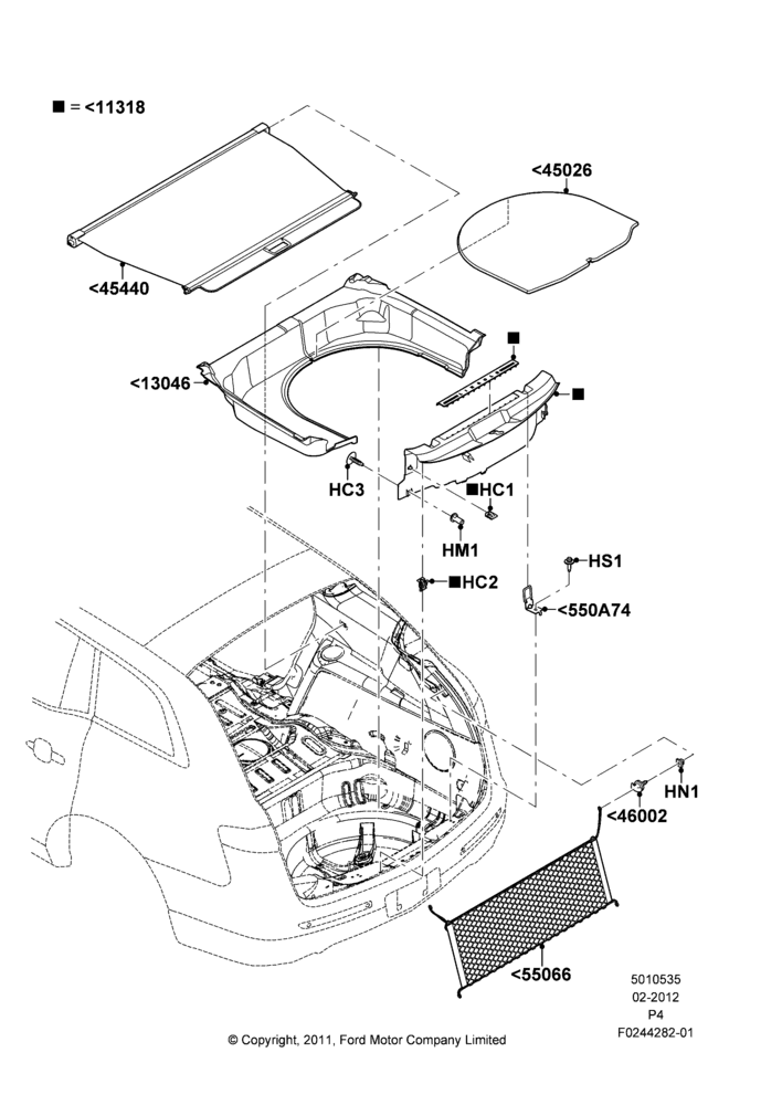 Схема Load Compartment Trim, SEL; 29.02.2012