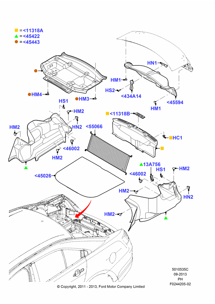 Схема Load Compartment Trim, (-) Police Version; 06.02.2012–01.03.2019