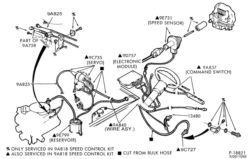 Схема 8 CYL. 5.0L (302 C.I.D.)-Accessory installation- dealer installed
