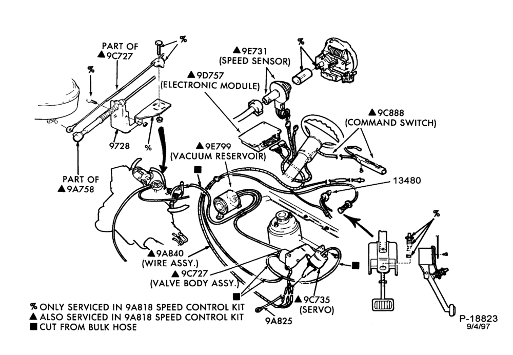 Схема AIR CLEANER-Speed control accessory installation - dealer installed