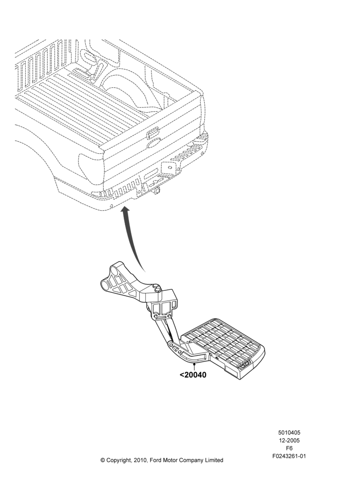 Схема Кузов пикапа и тент, Rear Corner Step, Accessory; 05.12.2005–23.12.2014