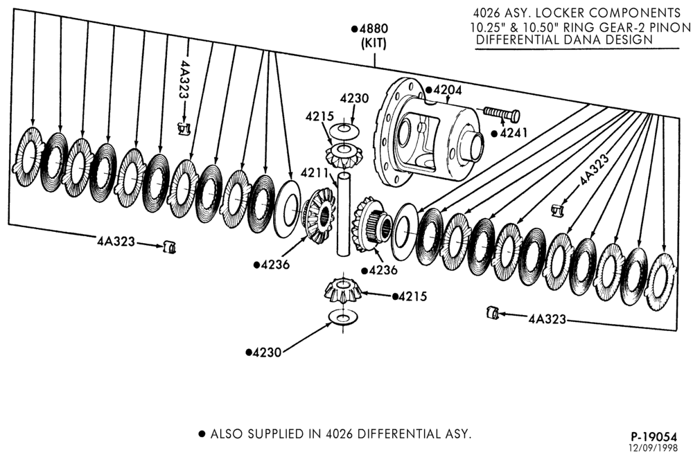 Схема REAR AXLE-REAR AXLE- Locking differential - Ford - Model WFA and WFD-F250/350