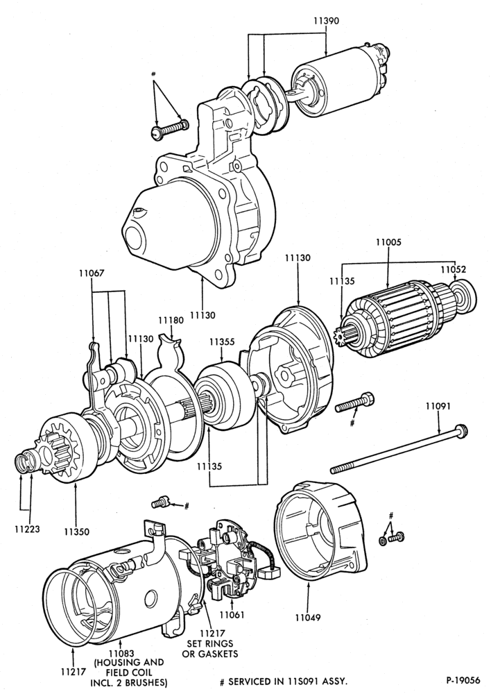 Схема STARTERS-Starter and drive assy.-Mitsubishi-8 cyl. 420 (6.9L) & 446 (7.3L) Diesel