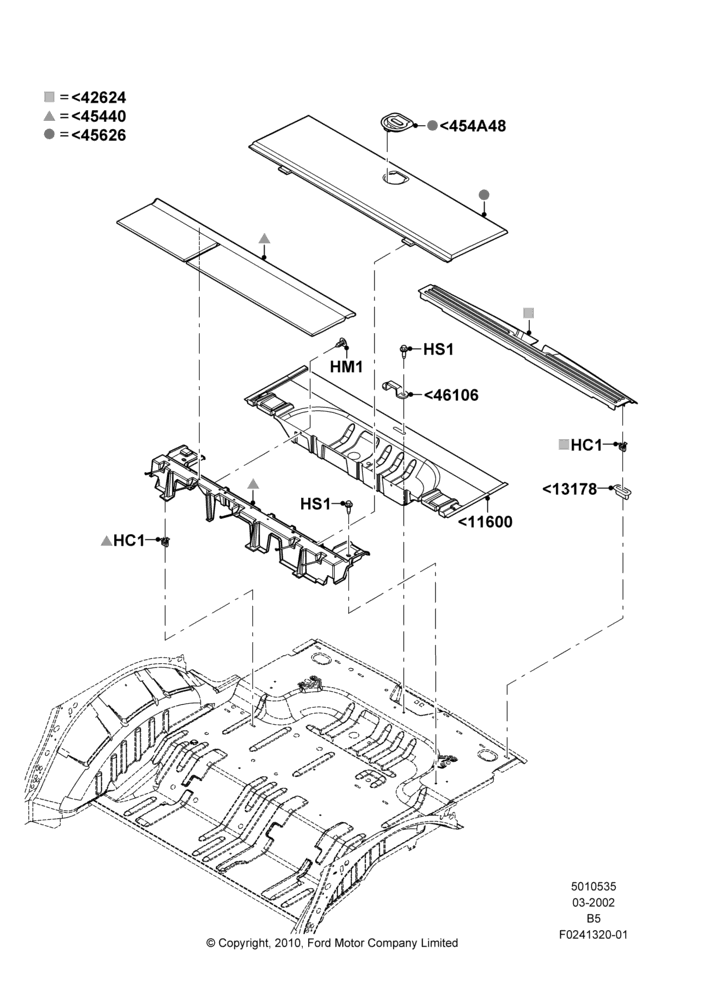 Схема Load Compartment Trim, 119"/3023MM Wheelbase, Less Special Purpose Vehicle, Production Installed; 18.03.2002–02.08.2006