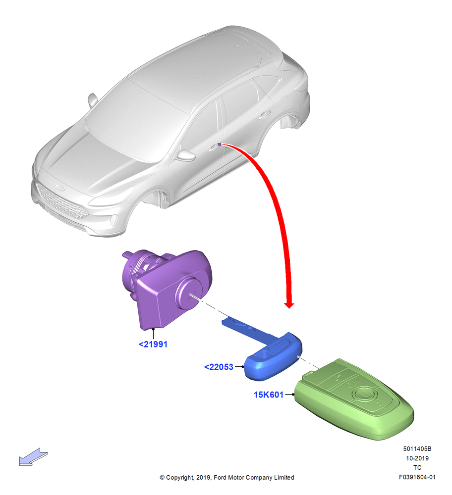 Схема Комплекты замков и ремкомплекты, Keyless Entry/Start/Ilum Keyp/Tgate, Keyless Entry/Start-Ilum Keypad; 19.08.2019