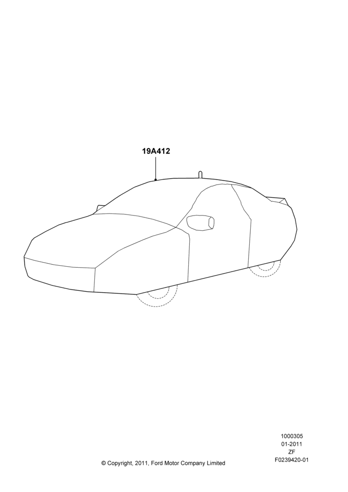 Схема Средства ухода, Production Installed, Vehicle Cover; 03.02.2011–27.02.2012