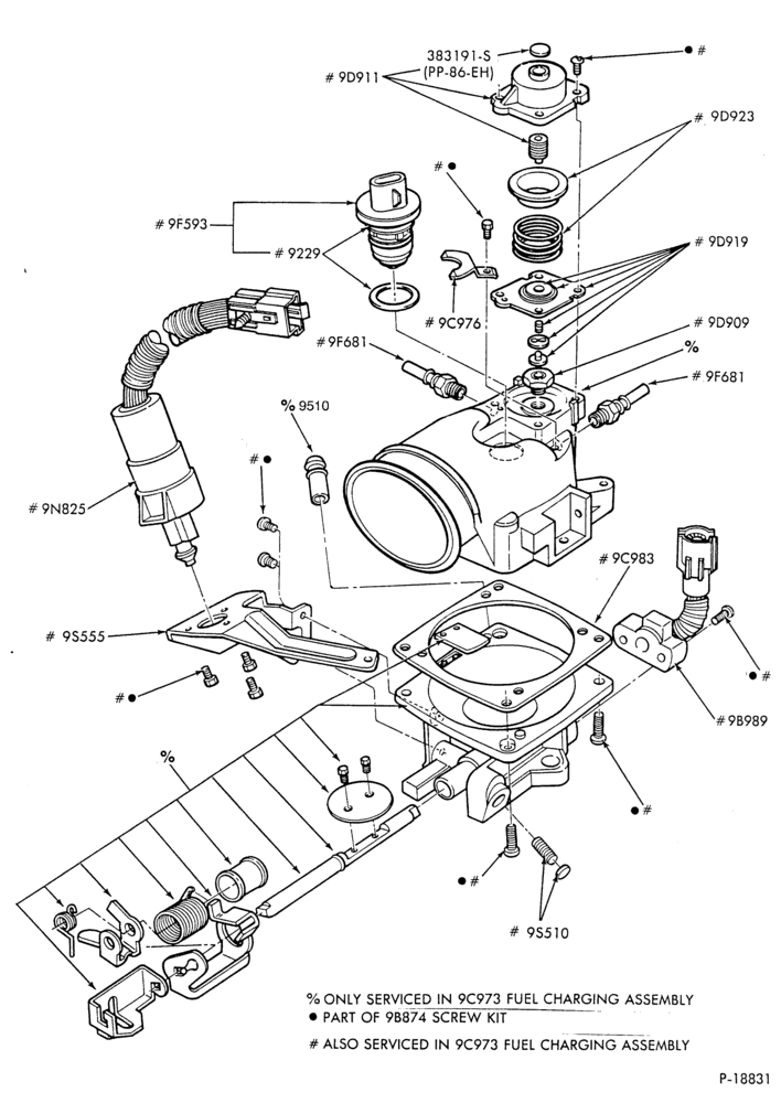 Схема 4 CYL. 2.5L (153 C.I.D.) HSC-Carburetor - C.F.I.